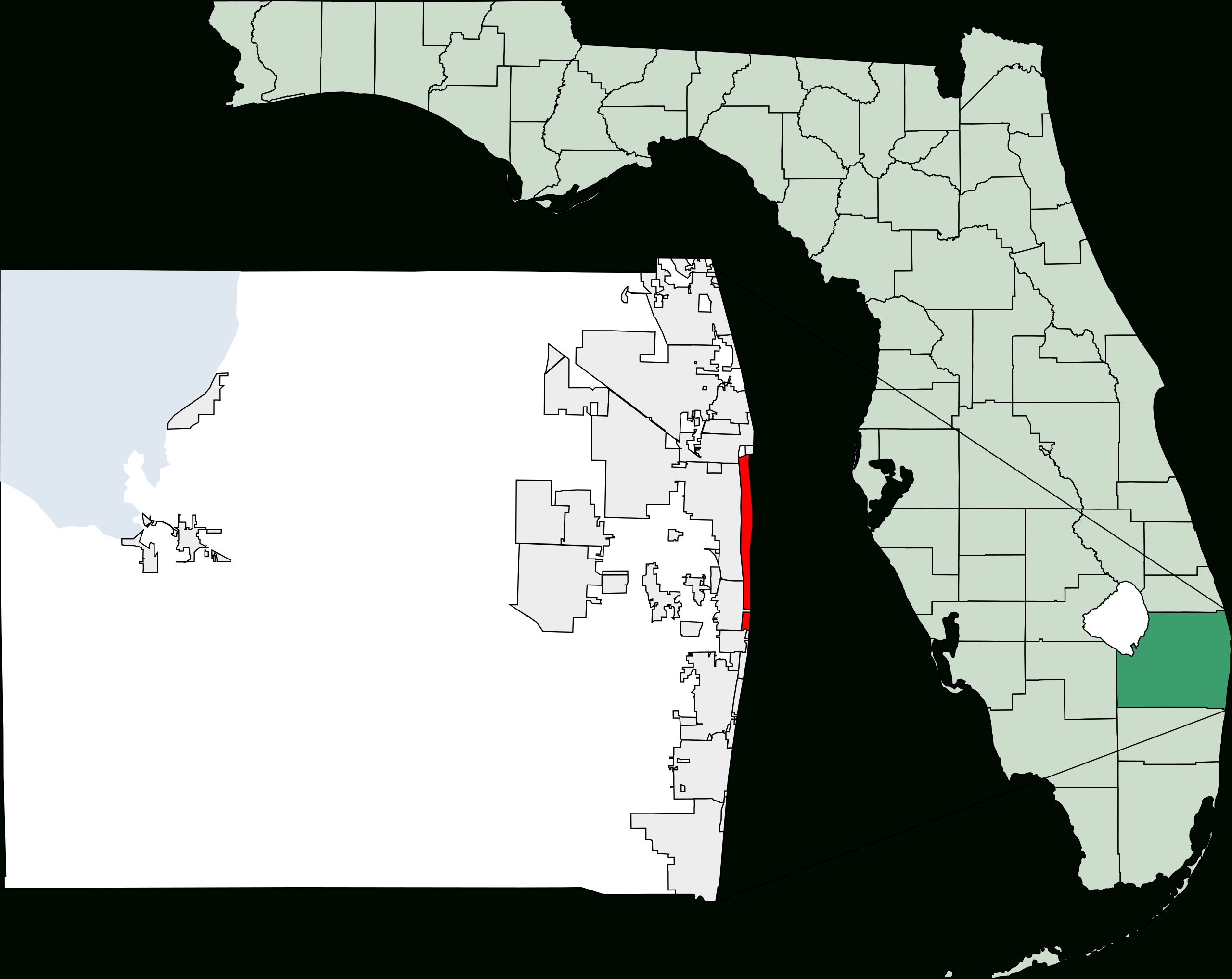 Datei:map Of Florida Highlighting Palm Beach.svg – Wikipedia throughout Map of Florida Palm Beach