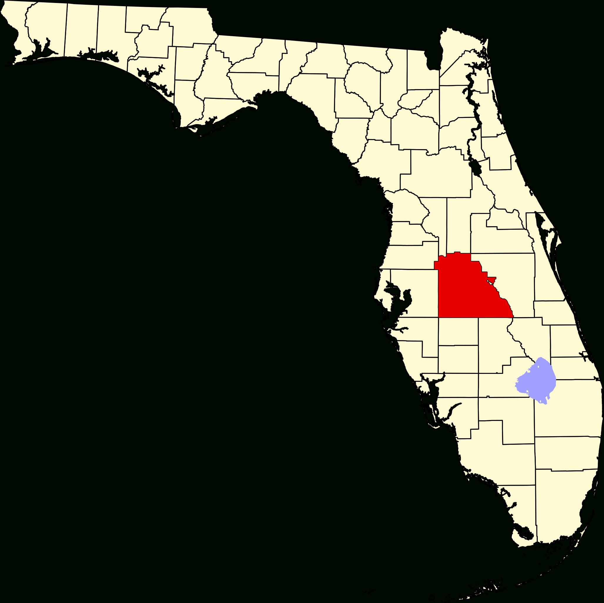 Datei:map Of Florida Highlighting Polk County.svg – Wikipedia regarding Map of Polk City Florida