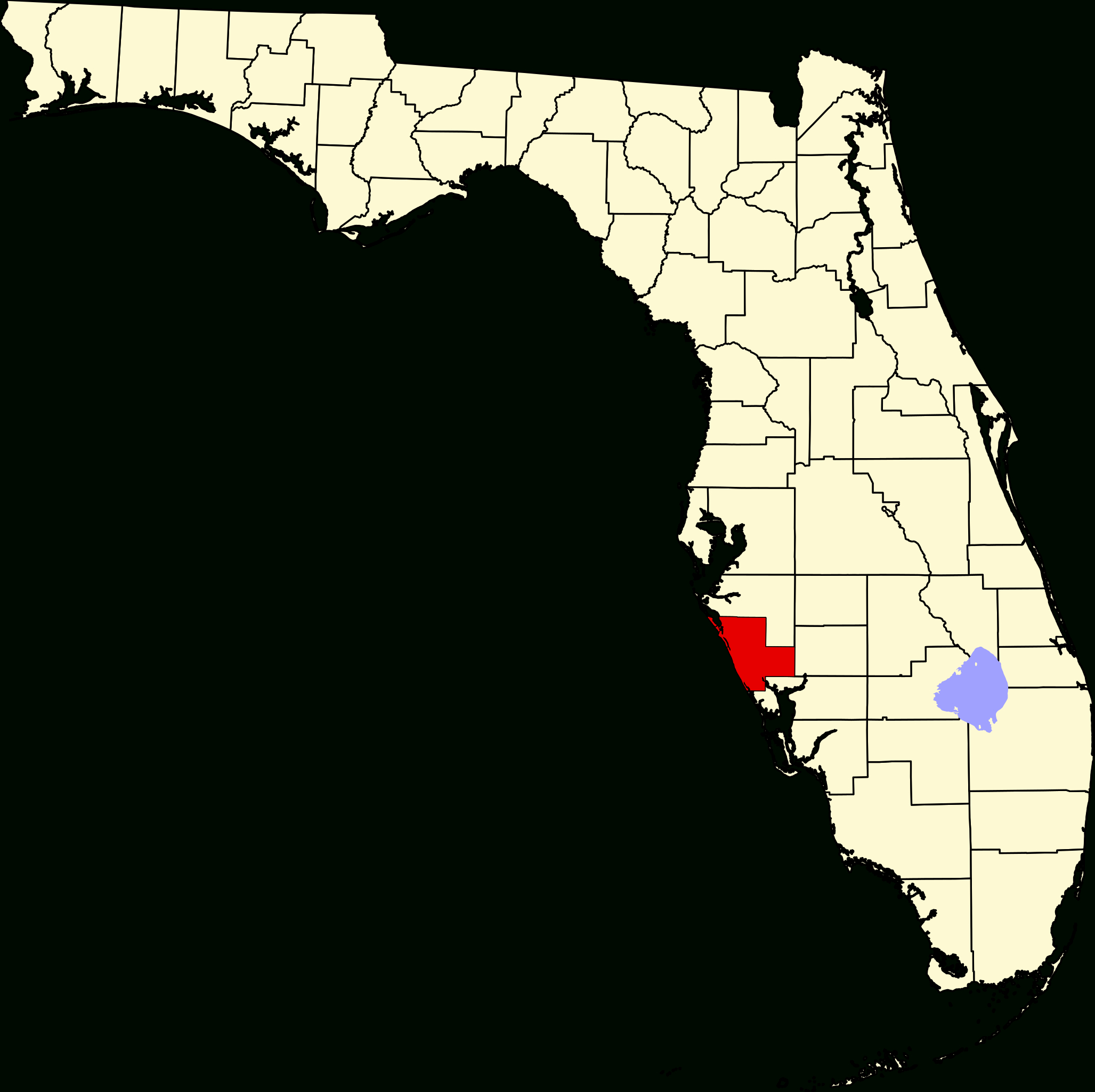 Datei:map Of Florida Highlighting Sarasota County.svg – Wikipedia intended for Map Of Florida Where Is Sarasota
