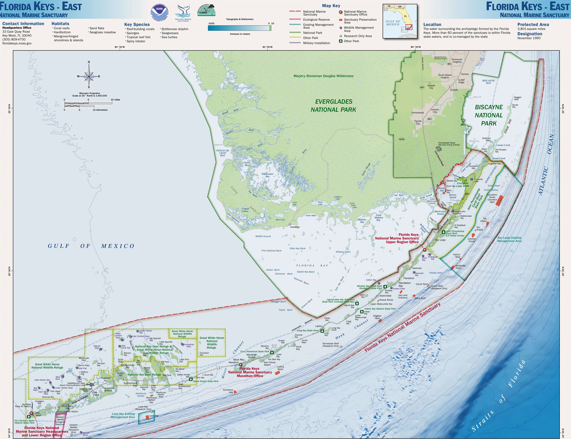 Datei:map Of The Eastern Florida Keys, From Key West To The Ragged in Map Of The Florida Keys
