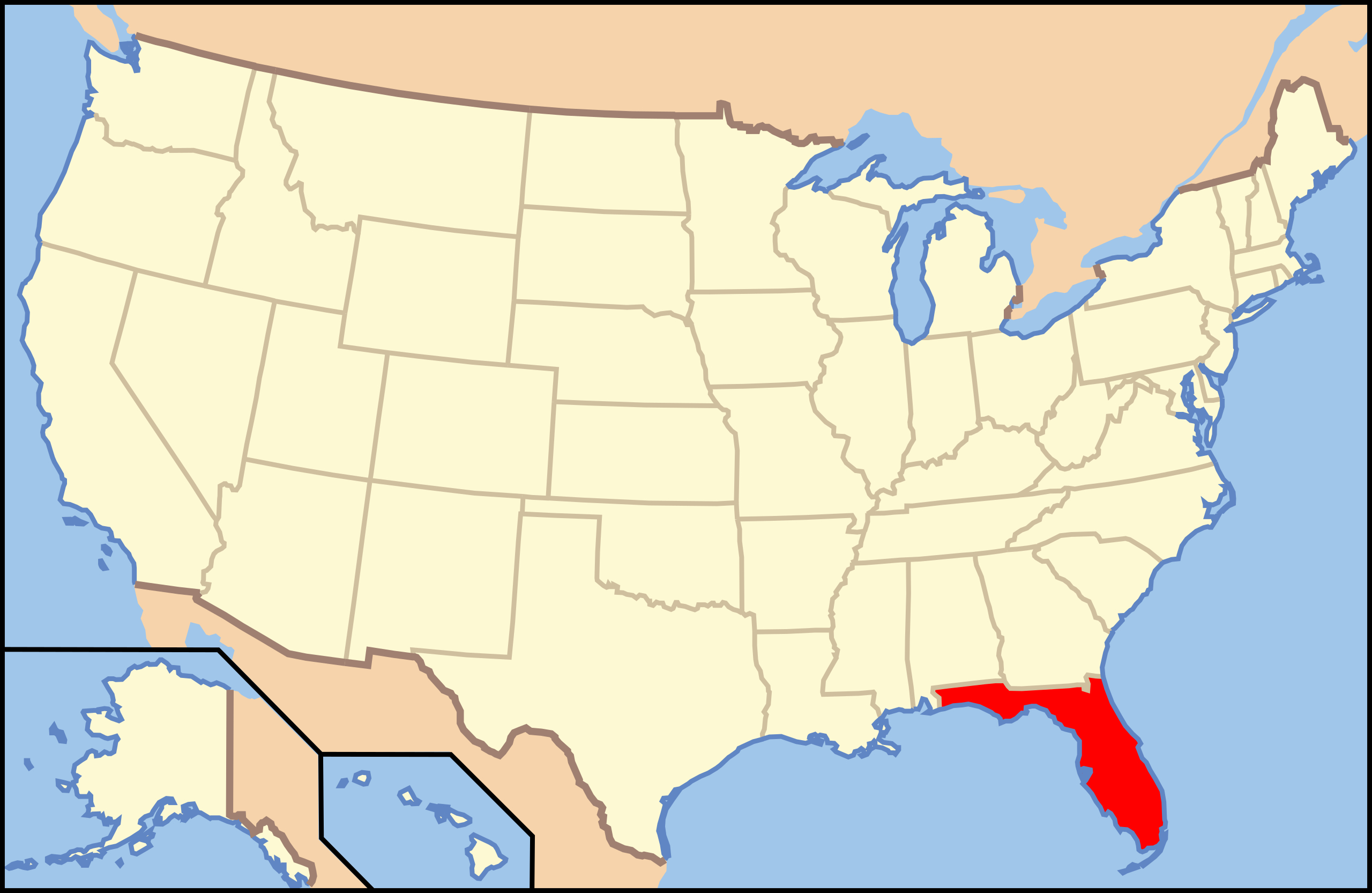 Datei:map Of Usa Fl.svg – Wiktionary with regard to Map of Florida USA