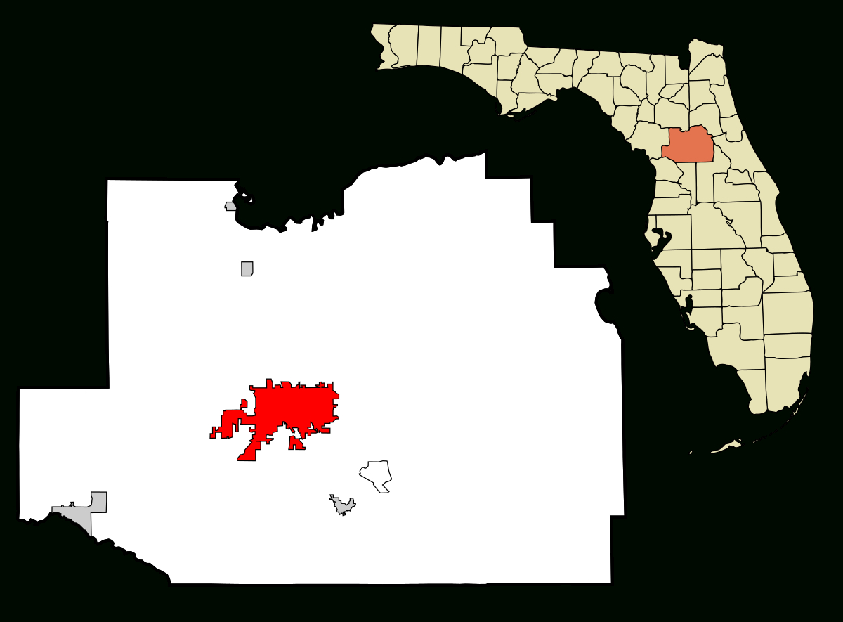 Datei:marion County Florida Incorporated And Unincorporated Areas inside Map of Florida Showing Ocala