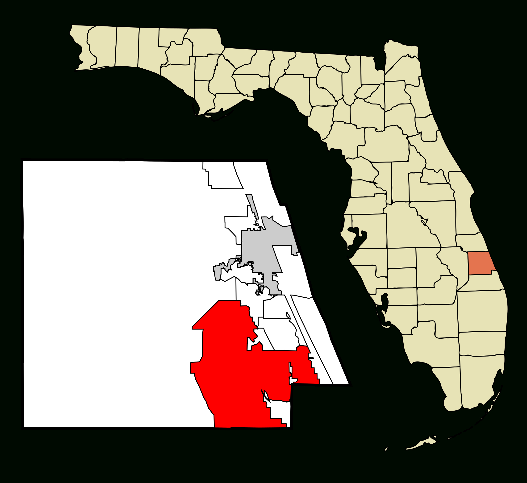 Datei:st. Lucie County Florida Incorporated And Unincorporated pertaining to Map of Port St Lucie in Florida