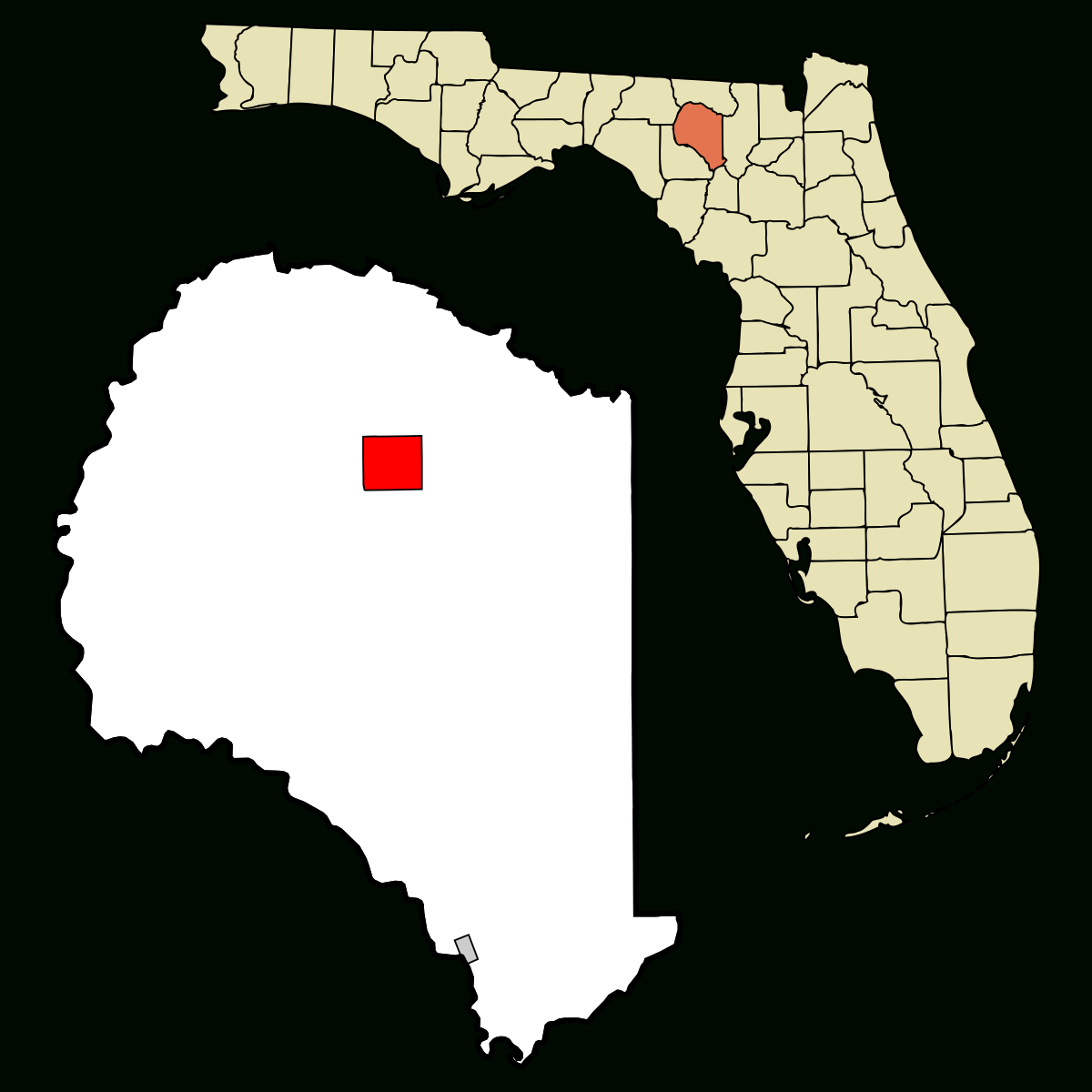 Datei:suwannee County Florida Incorporated And Unincorporated throughout Map of Suwannee County Florida
