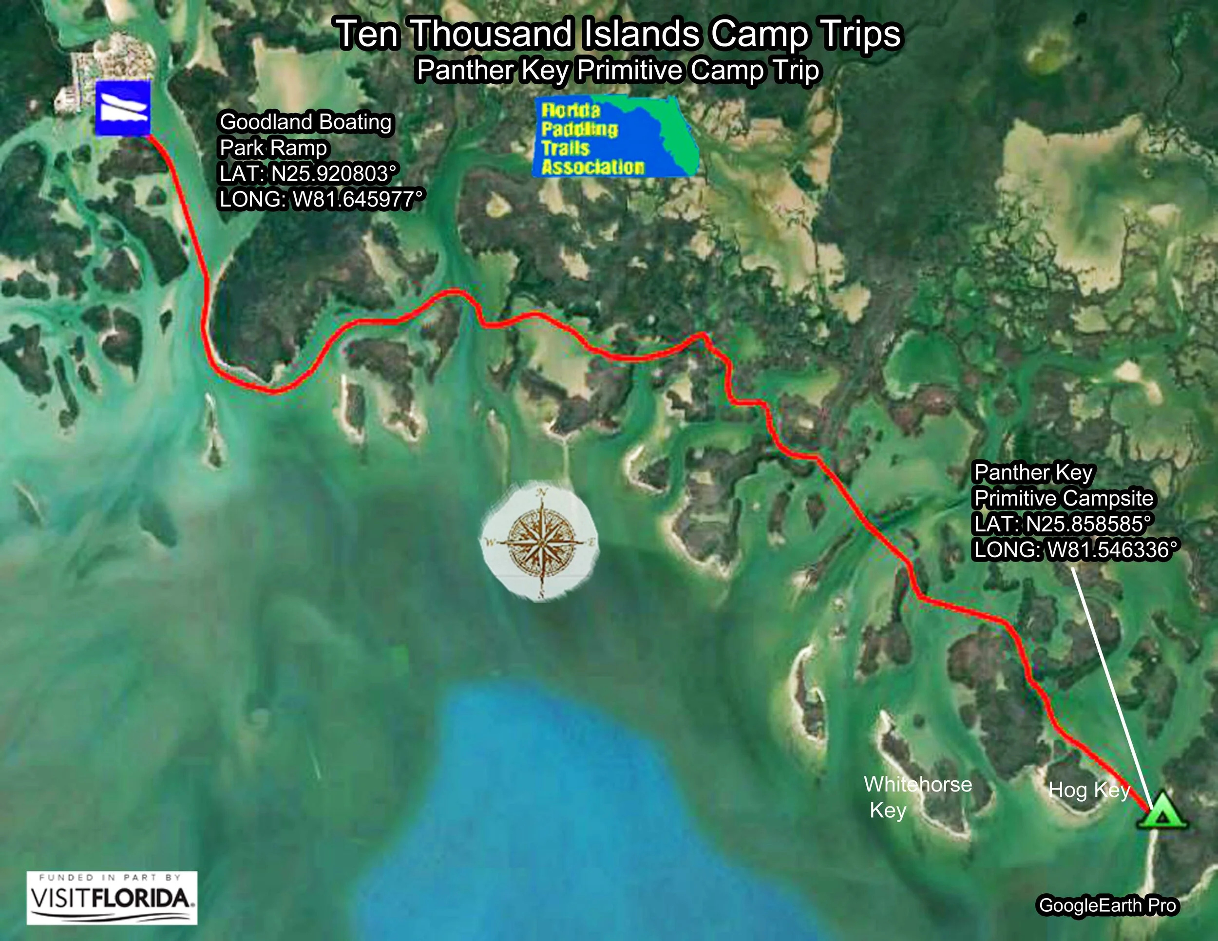 Day Paddles &amp;amp; Overnight Primitive Camp Trips — Florida Paddling in Map of Ten Thousand Islands Florida