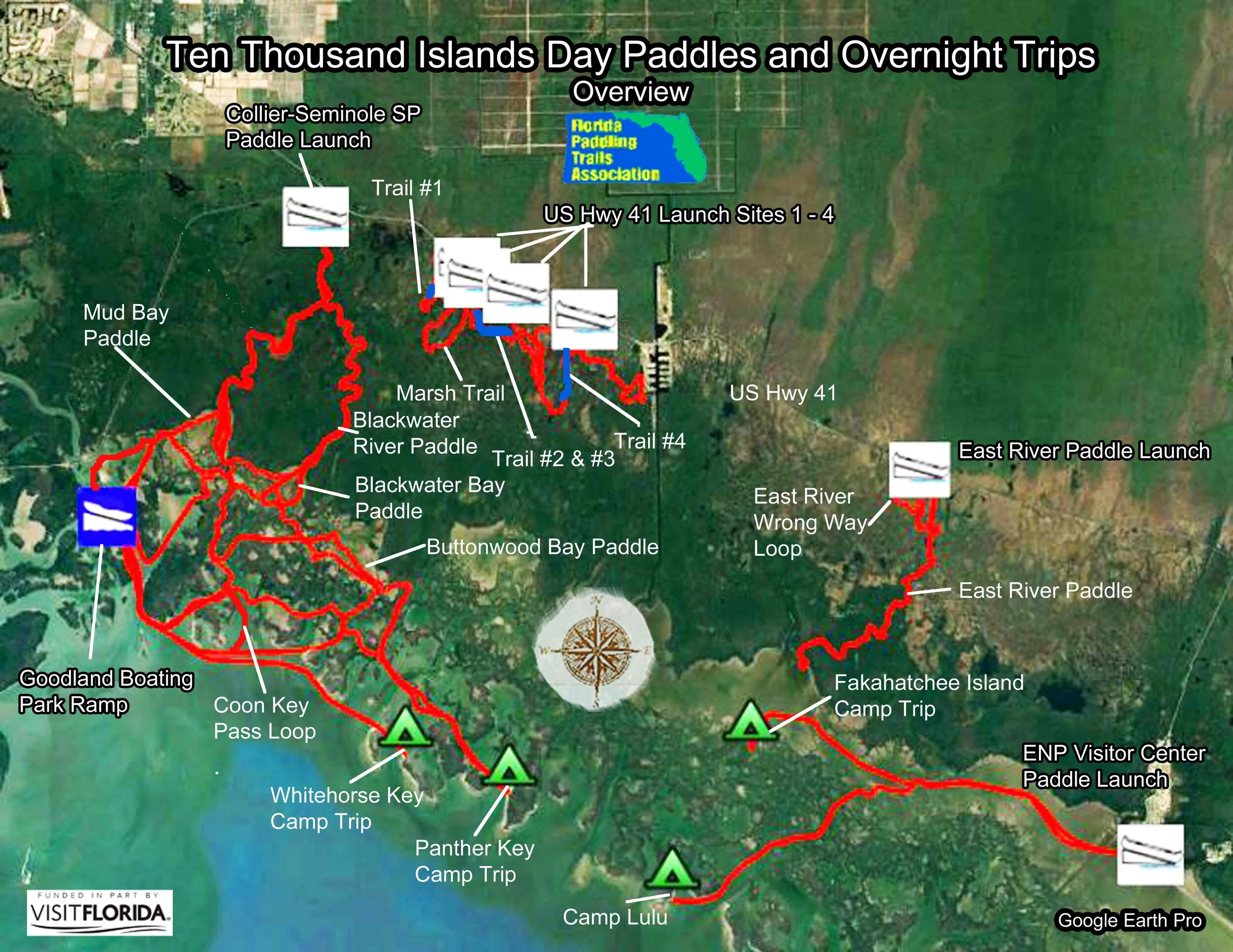 Day Paddles &amp;amp; Overnight Primitive Camp Trips — Florida Paddling with regard to Map Of Ten Thousand Islands Florida