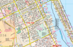 Daytona Beach, Fl Wall Mapkappa - The Map Shop in Street Map of Daytona Beach Florida