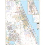 Daytona Beach, Fl Wall Mapkappa   The Map Shop Intended For Map Of Daytona Beach Florida