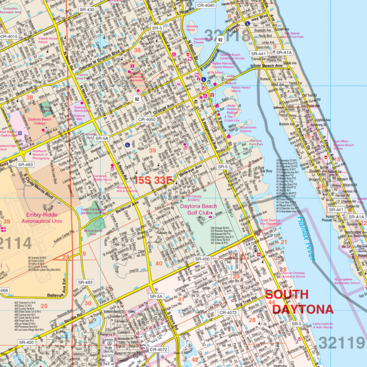Map of Florida Daytona Beach