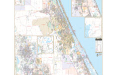 Daytona Beach, Fl Wall Mapkappa - The Map Shop with Street Map Of Daytona Beach Florida