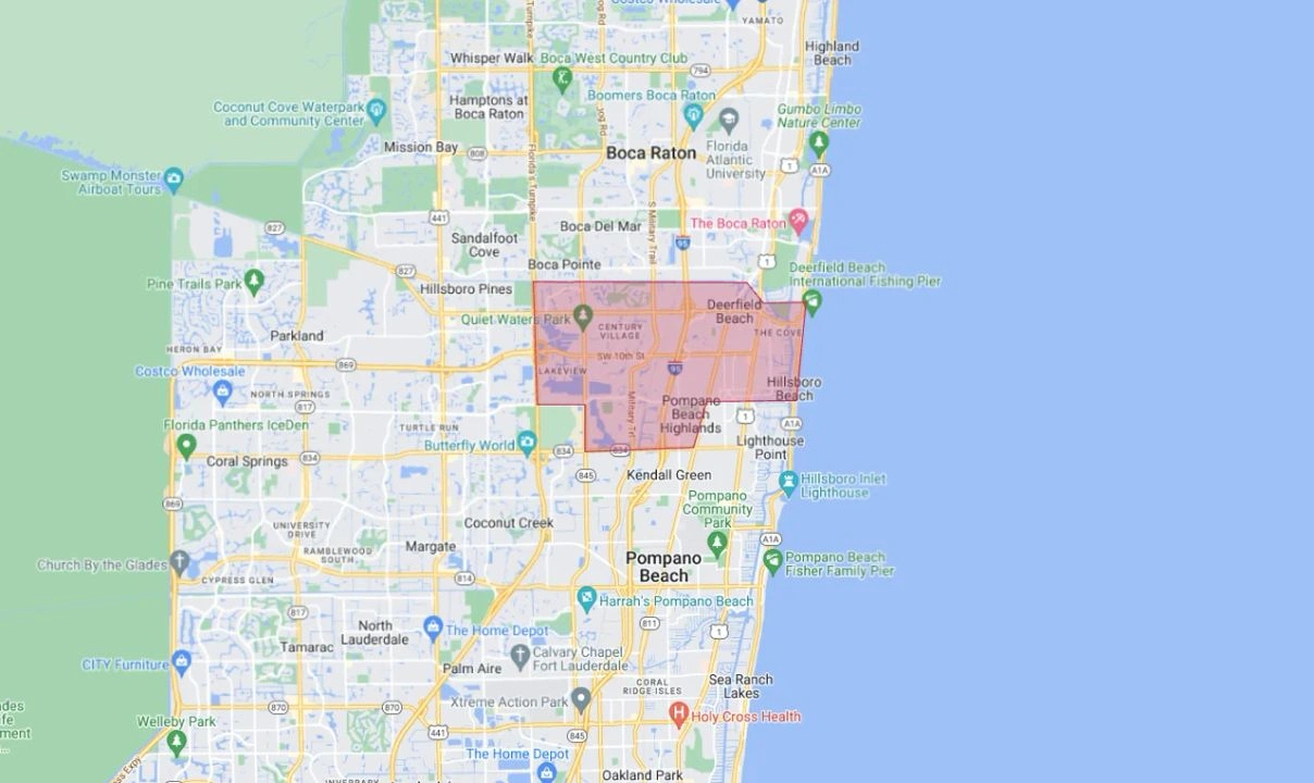 Deerfield Beach, Fl - Neighborhood Guide intended for Map of Florida Deerfield Beach