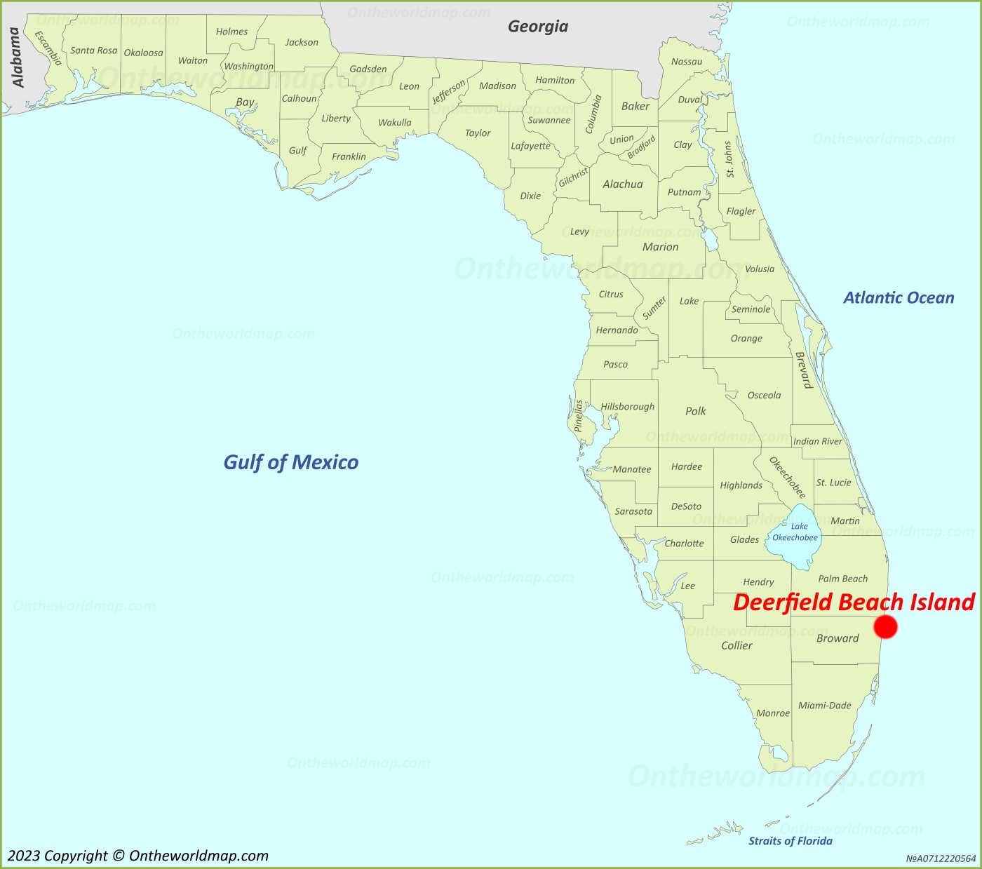 Deerfield Beach Island Map | Florida, U.s. | Detailed Maps Of throughout Map of Florida Deerfield Beach