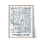 Deerfield Beach Map Poster   Your City Map Art   Positive Prints Regarding Map Of Florida Deerfield Beach