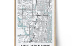 Deerfield Beach Map Poster – Your City Map Art – Positive Prints regarding Map Of Florida Deerfield Beach