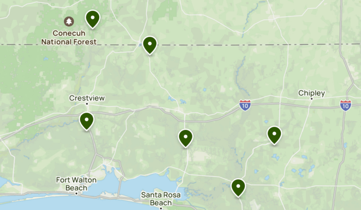 Map of Defuniak Springs Florida