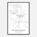 Defuniak Springs Florida Map Poster, Modern Home Decor Wall Art Print    Custom Maps & Posters Pertaining To Map Of Defuniak Springs Florida