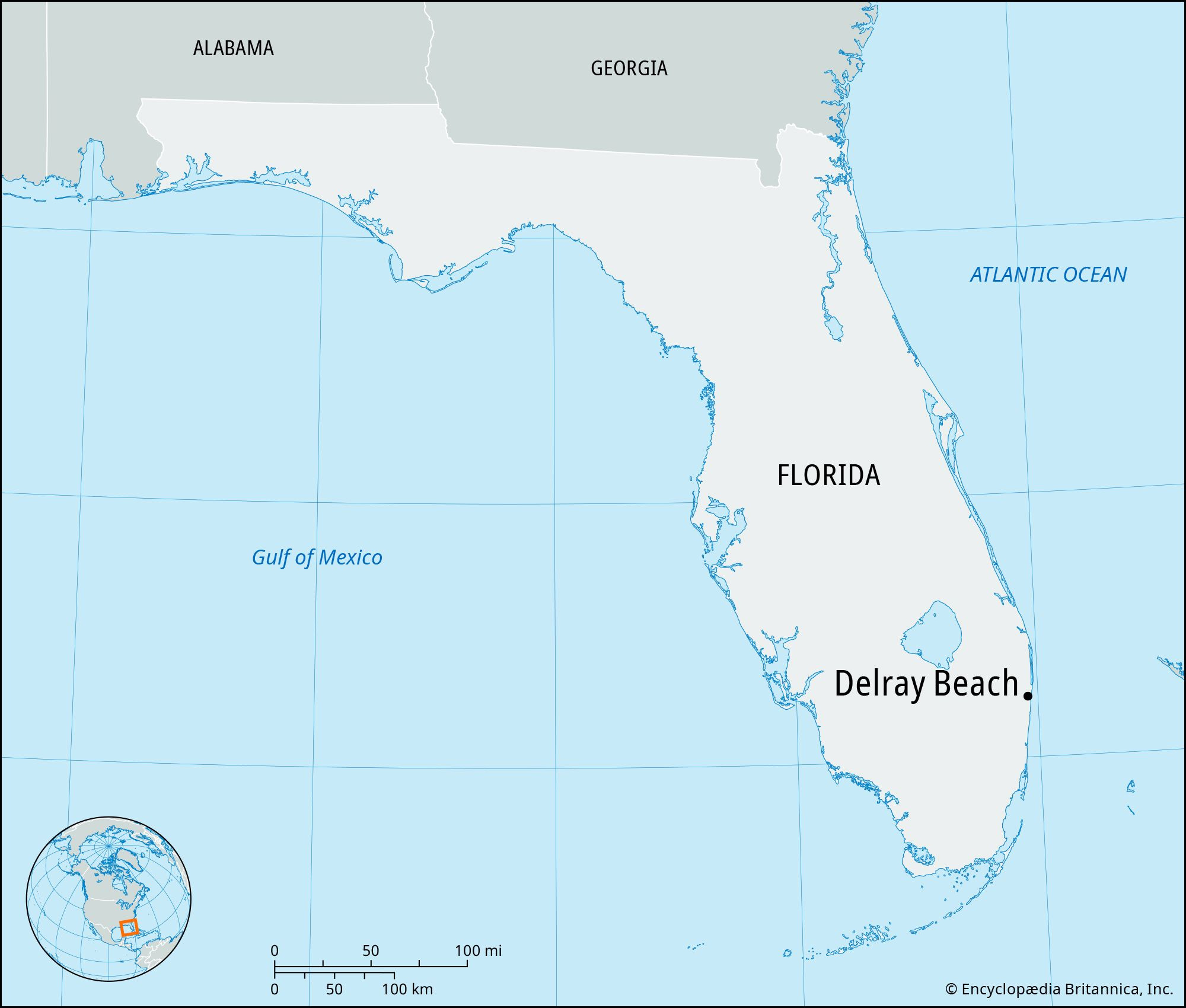 Delray Beach | County, Map, &amp;amp; City | Britannica in Delray Beach on Map of Florida