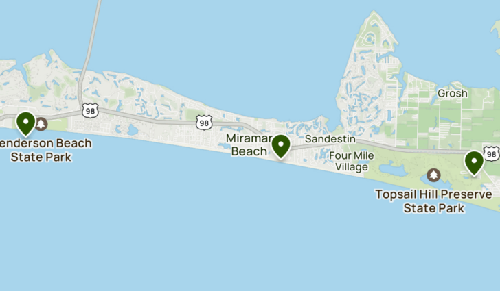 Map of Florida Destin Fl