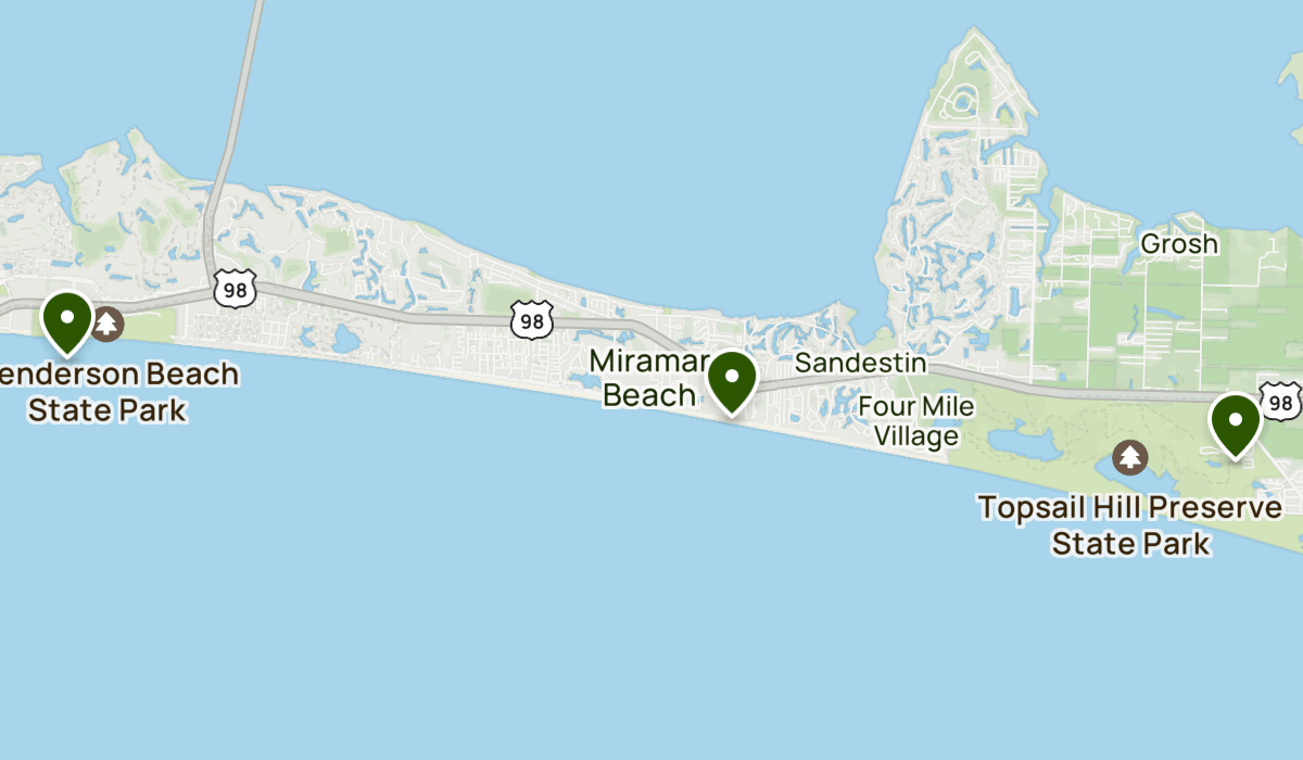 Destin Fl | List | Alltrails with Destin Florida Map Of Beaches