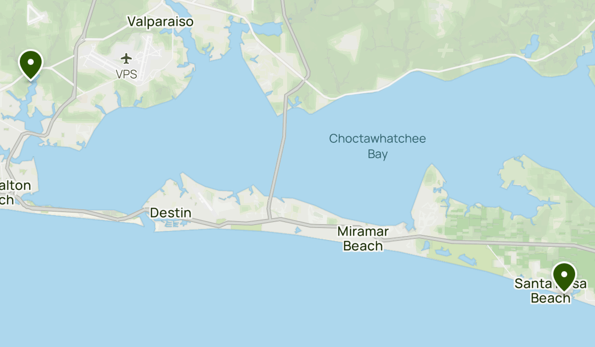 Destin Fl | List | Alltrails with Show Map of Destin Florida