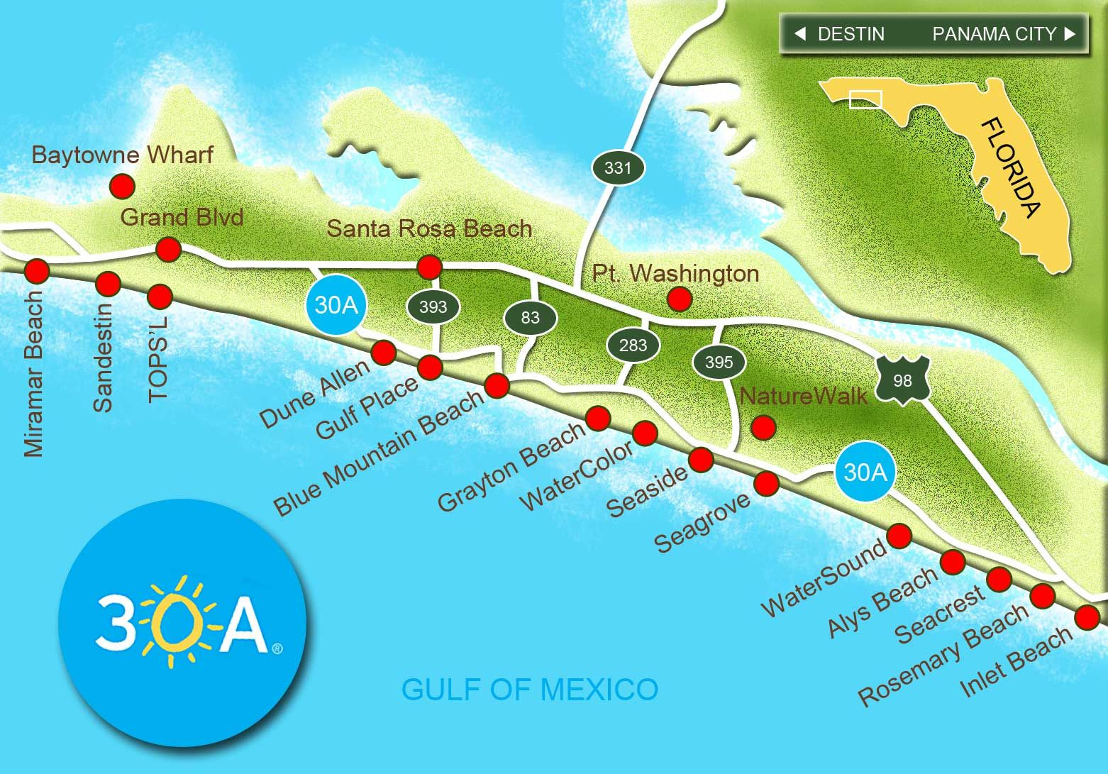 Discover 140 30A Ideas On This Pinterest Board | Seaside Florida regarding Map Of Seagrove Beach Florida