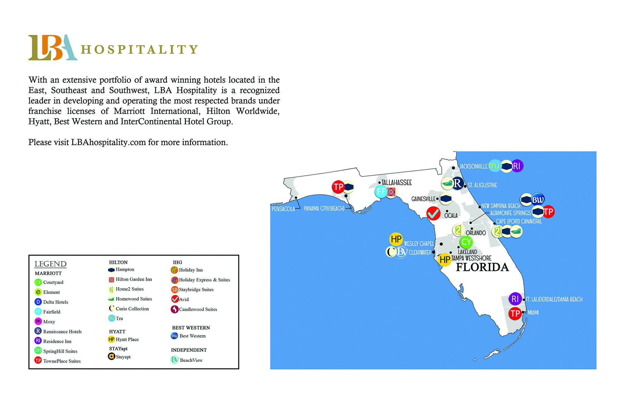 Discover Lba Hospitality&amp;#039;S Florida Portfolio - Lba Hospitality with regard to Map of Best Western Hotels in Florida