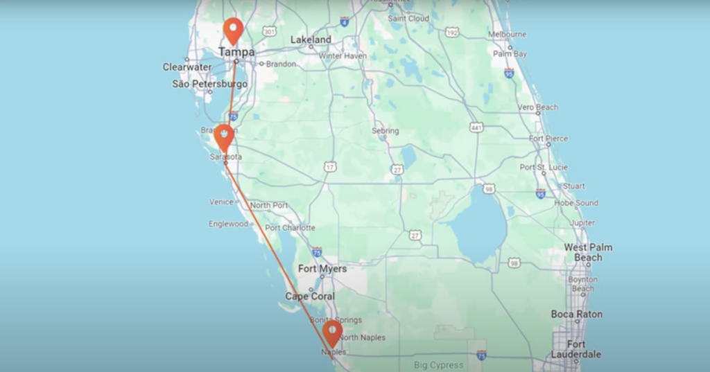 Map Of Sarasota And Tampa Florida | Maps Of Florida