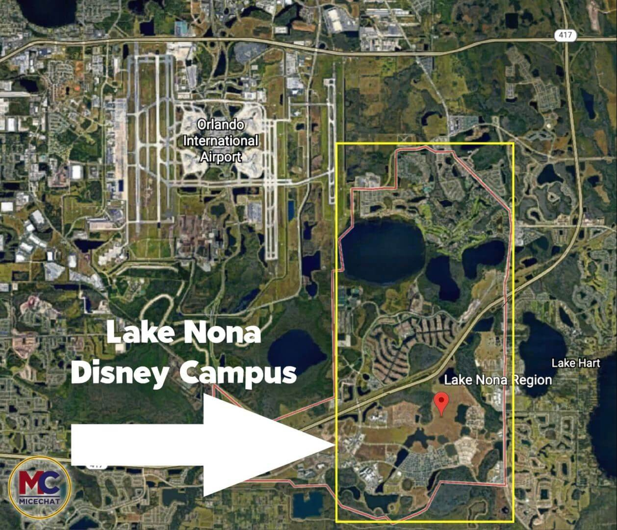 Disney Campus Lake Nona Overhead Map - Micechat regarding Map of Lake Nona Florida