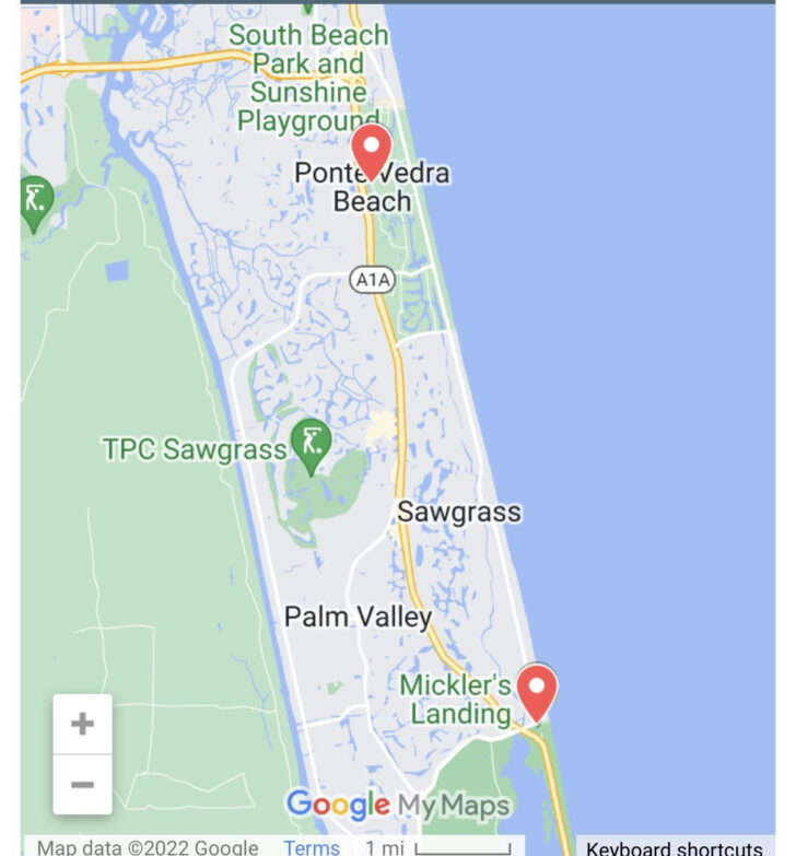 Map of Ponte Vedra Beach Florida Map of Ponte Vedra Beach Florida