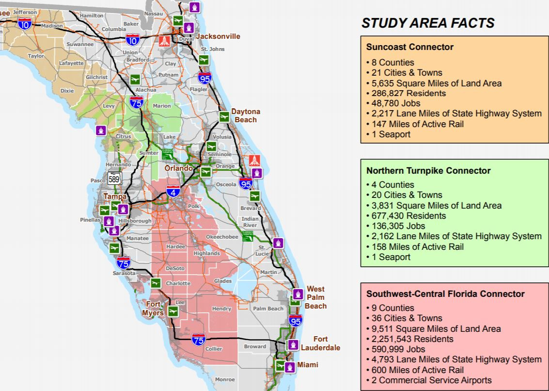 Does Florida Still Need That Trio Of Billion-Dollar Toll Roads for Map of Tolls in Florida