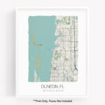 Dunedin Fl Art   Etsy With Regard To Map Of Downtown Dunedin Florida