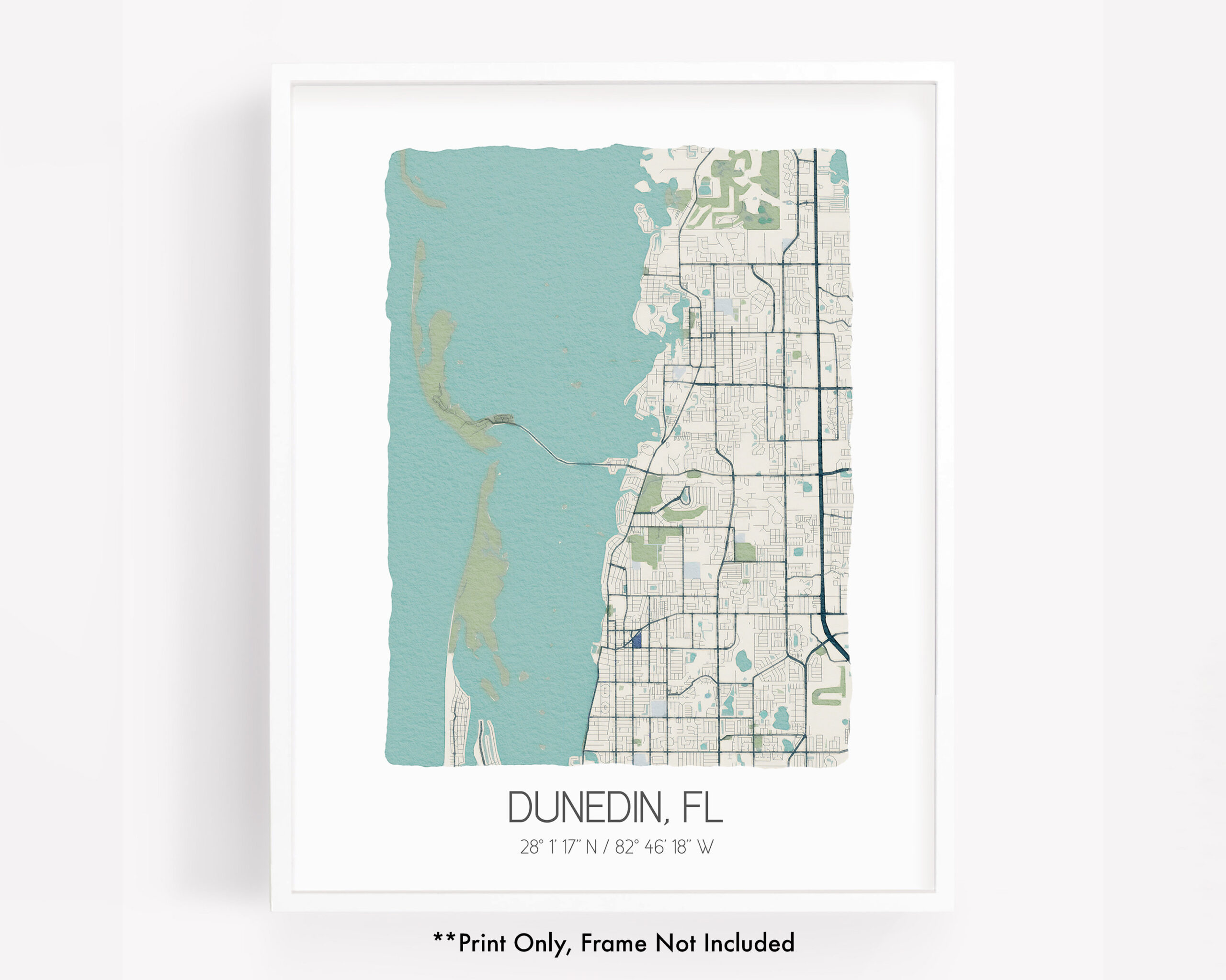 Dunedin Fl Art - Etsy with regard to Map of Downtown Dunedin Florida