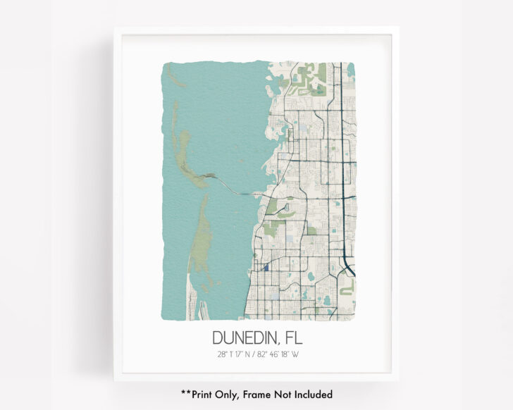 Map of Florida Showing Dunedin
