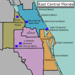 East Central Florida – Travel Guide At Wikivoyage Within Map Of Eastern Florida Coast