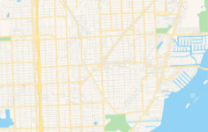 Empty Vector Map Of North Miami, Florida, Usa, Printable Road Map intended for Map Of North Miami Florida