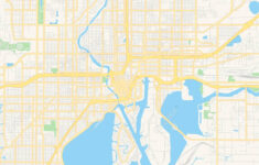Empty Vector Map Of Tampa, Florida, Usa, Printable Road Map with regard to Road Map of Tampa Florida