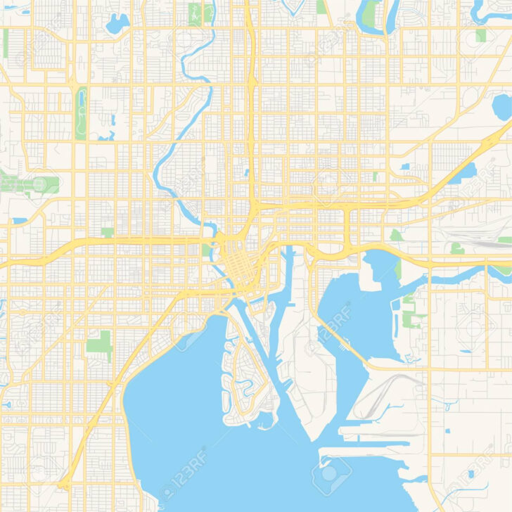 Road Map of Tampa Florida
