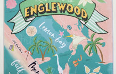 Englewood Florida Map 2 Print throughout Map Of Englewood Beach Florida