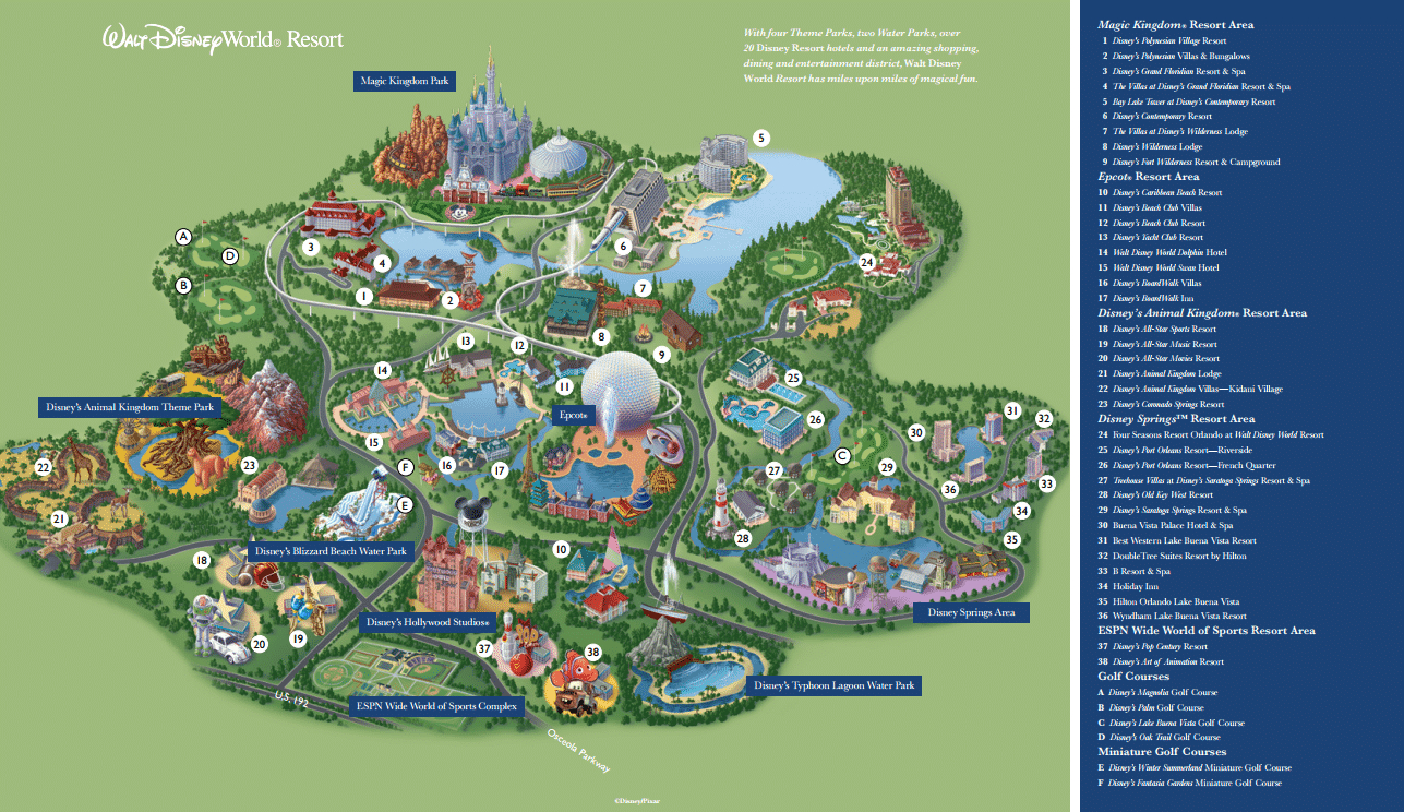 Every Official Disney World Map All In One Place - Disney Trippers throughout Map Of Disney World In Orlando Florida