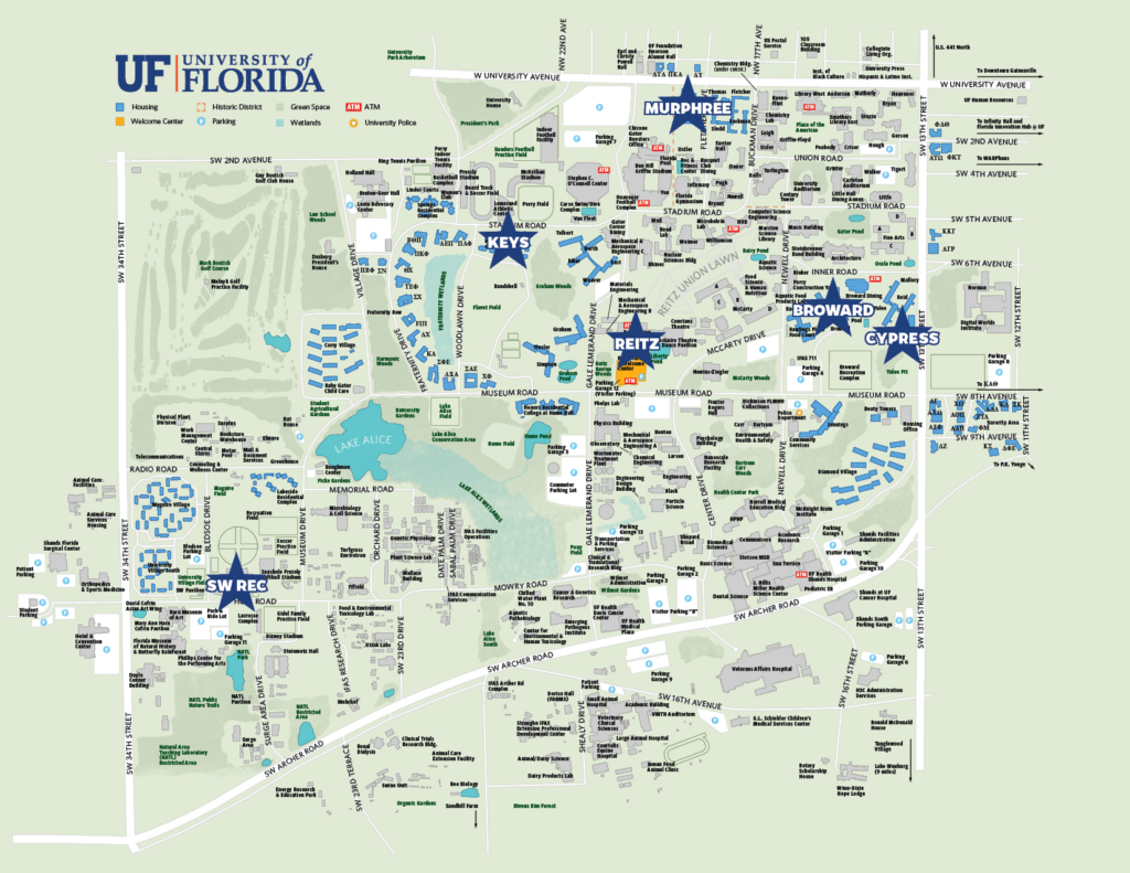 University Of Florida On A Map | Maps Of Florida
