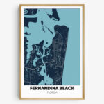 Fernandina Beach Map Print, Florida Wall Art, Fernandina Beach Fl Within Map Of Fernandina Beach Florida