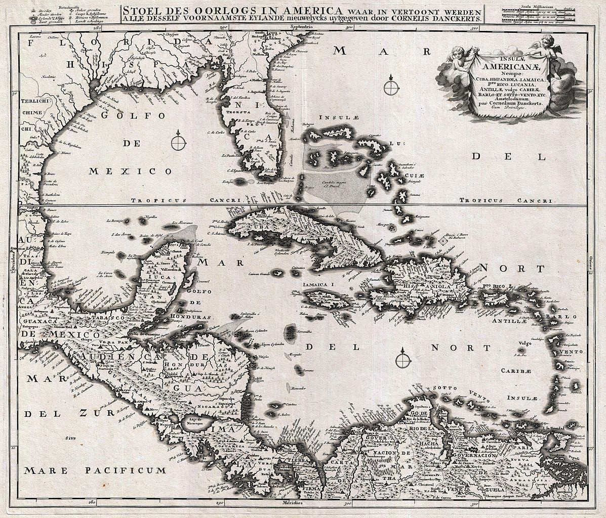 File:1696 Danckerts Map Of Florida, The West Indies, And The intended for Map of Florida and the Caribbean