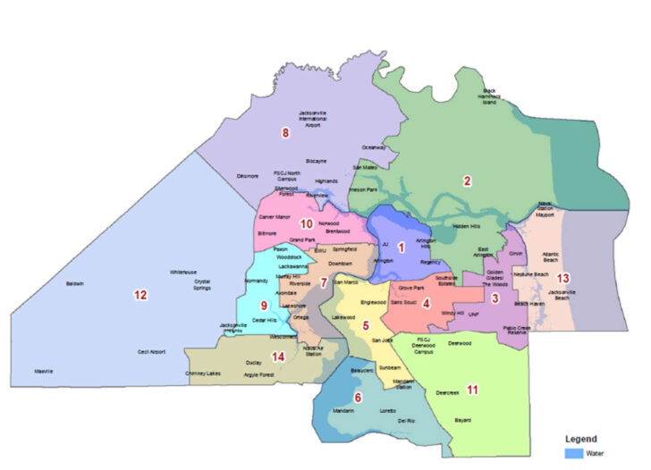 City Map of Jacksonville Florida