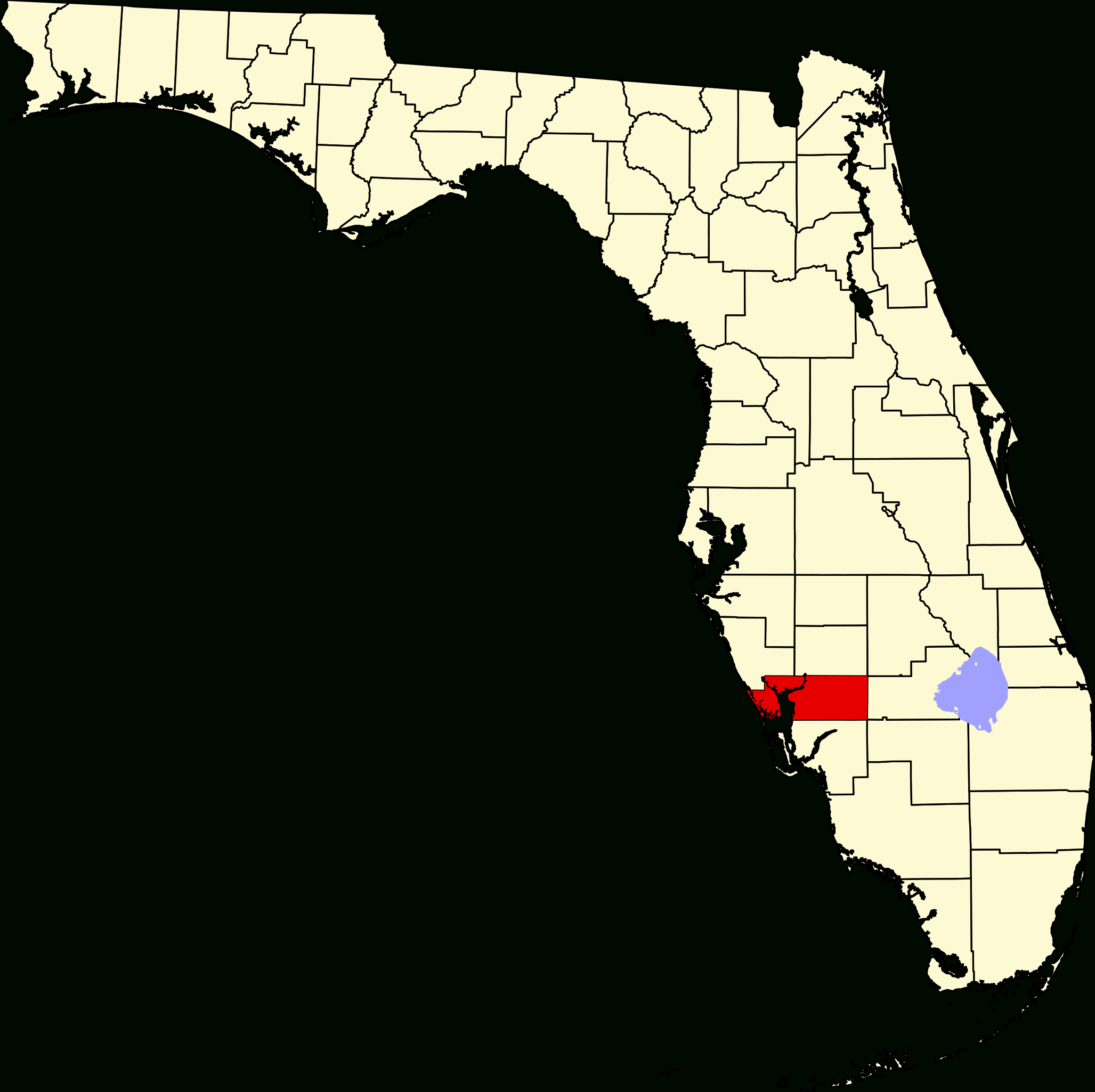 File:map Of Florida Highlighting Charlotte County.svg - Wikipedia within Port Charlotte Map of Florida