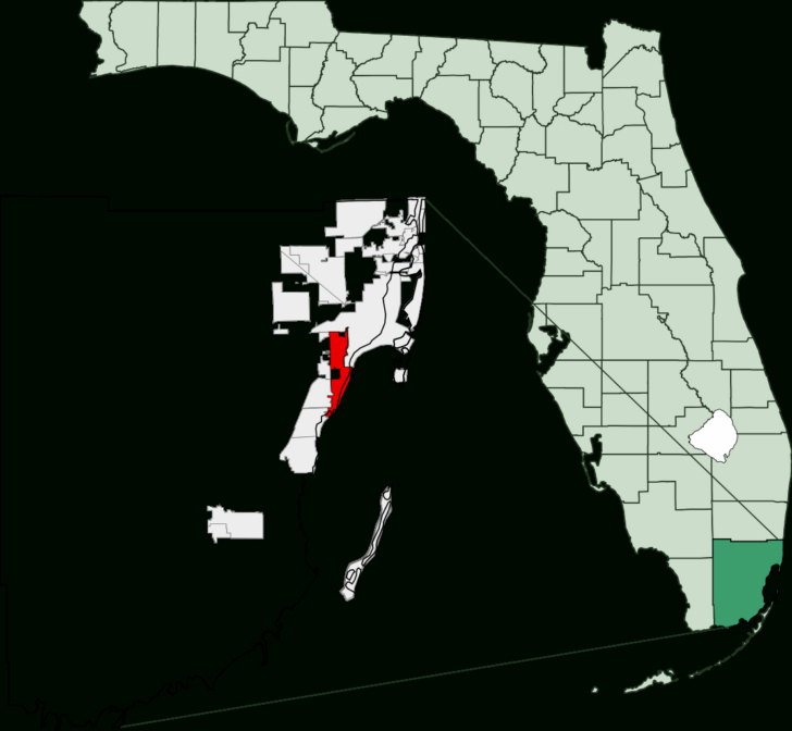 Map of Coral Gables Florida
