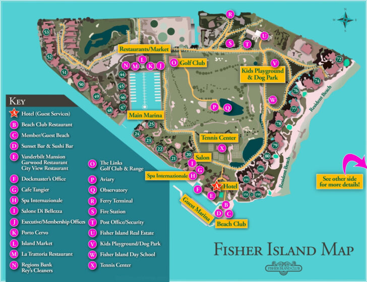 Map of Fisher Island Florida
