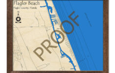 Flagler Beach, Florida 3D Wood Map | Laser-Etched Nautical Decor throughout Map of Florida Flagler Beach