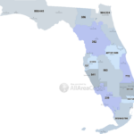 Florida Area Codes   Map, List, And Phone Lookup Inside Area Code Map Of Florida