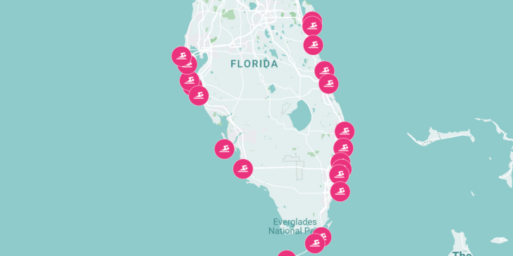 Map of Florida Vacation Spots