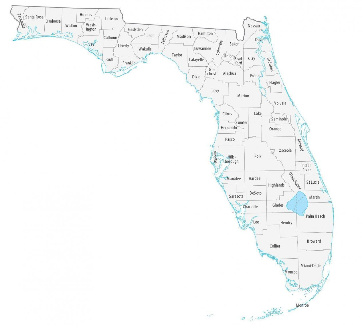 Florida County Map - Gis Geography pertaining to Map of All Florida Counties
